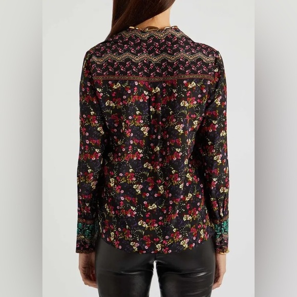 ALICE + OLIVIA 
Willa 70'S Floral-Print Silk Blouse - Multicoloured (T1) - Picture 3 of 11